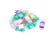 Unique Bargains Handy Assorted Color Plastic Key ID Label Tags Card Ring Keyring Keychain 30 Pcs