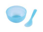 Unique Bargains 2 in 1 Homemade Makeup DIY Facial Face Mask Bowl Stick Cosmetic Tool Set Blue