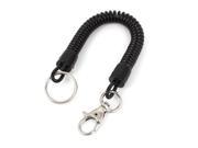 Unique Bargains Lobster Hook Safety Spring Elastic Coiled Cord Keyring Key Chain Strap Rope 22cm