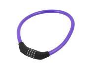 Unique Bargains Durable 4 Digit Steel Wire Cable Motorcycle Bicycle Security Safeguard Combination Lock Purple