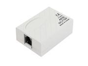 Unique Bargains RJ11 2 6P2C to 6P2C Female Socket Managed External Network Switch Case White