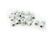 Unique Bargains 30 x PG11 White Plastic Glands Connectors for 5mm to 10mm Cable