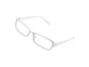 Women Full Rim Clear Lens Plain Eyeglasses Spectacles Eyewear White