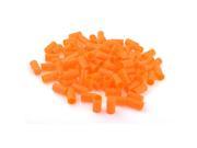 Unique Bargains 100 PCS 35mm x 18mm Textured Orange Plastic Test Tube Cap Cover