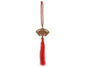 Peach Wood Axes Carved Auto Car Hanging Decoration Red Brown