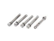 5 Pcs Hex Nut Washer Stainless Steel Expansion Screws Anchor Bolts M6x60mm