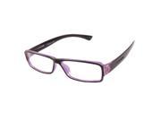 Unique Bargains Unique Bargains Lady Purple Black Plastic Frame Clear Lens Plain Plano Glasses Spectalces