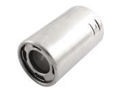 Unique Bargains Car Universal Sliver Tone Stainless Steel Exhaust Muffler Tip Pipe 3 Inlet Dia