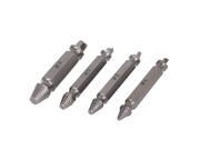 Unique Bargains 4 in 1 Screw Extractor Drill Bits Guide Set Broken Damaged Bolt Remover Easy Out
