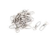 Unique Bargains 20pcs Silver Tone Metal Oval Shaped Trigger Lobster Clasp Hook Keyring Key Chain