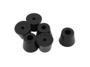 Unique Bargains 6 Pcs Conical Rubber Furniture Feet Mats Chair Leg Tips Covers Black 0.67 High