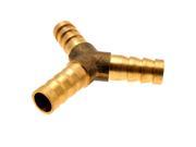 Unique Bargains 8mm Brass Y Shaped 3 Way Cars Air Hose Joiner Adapter