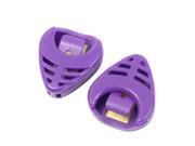 Unique Bargains 2 Pcs Portable Adhesive Plastic Guitar Pick Holder Purple