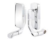 Unique Bargains Motorbike Motorcycle 4.5 Wide Lens Rearview Blind Spot Mirrors Silver Tone Pair