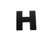 Unique Bargains Black Self Adhesive Stickers Car 3D Emblem Badge Decal Letter Chrome Symbol H