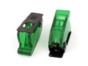 2Pcs Waterproof Green Plastic Flip Safety Cover Cap Guard for 12mm Toggle Switch