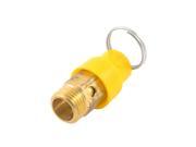 Unique Bargains Yellow Gold Tone 1 4 PT Male Thread Safety Air Pressure Relief Valve