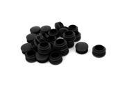 Unique Bargains 24 Pcs Plastic Black Blanking End Caps Round Tube Pipe Inserts Bunk Black 35mm