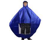 Waterproof Outdoor Motorcycle Protective Rainwear Blue 150cm Long