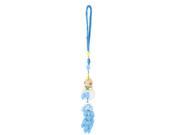 Clear Light Blue Faux Beads Glass Bottle Pendant Car Hanging Decor 33cm