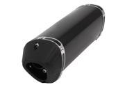 Black Metal Triangle Shaped 38mm Inlet Exhaust End Muffler for Motorcycle
