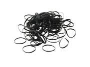 Unique Bargains 900 Pcs 6 Packs Stretchy Rubber Hair Ties Bands Ponytail Braid Holder Black