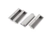 4pcs Gray Plastic Drawer Door Cabinet Recessed Flush Pull Handle Grip 4 Long