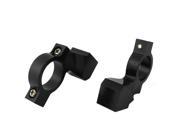 Unique Bargains 2pcs Black Aluminum Motorcycle Clockwise Rearview Mirror Bracket Holder 10mm Dia