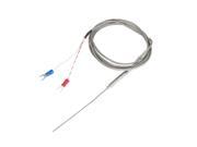 Liquid Measuring 90mm x 1.5mm J Type Earth Thermocouple Probe 2 Meters