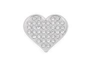 Unique Bargains General Car Rhinestones Inlaid Heart Design 3D Badge Sticker Decor Silver Tone