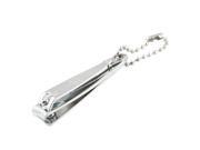 Built in File Fingernail Nail Clippers Trimmer Cutter Tool Silver Tone Metal