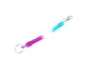 Lobster Swivel Clip Clasp Coiled Lanyard Keyring Key Holder Tricolor 20.5cm
