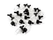 Unique Bargains Fish Tank Clear Black Plastic Non return Air Check Valves 20 Pcs