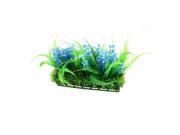 Plastic Underwater Green Blue Grass Plant Decoration for Fishbowl Fish Tank