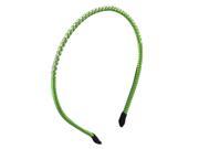 Unique Bargains Unique Bargains Oval Shaped Polyester Twisted Hairstyle Hairband Hoop Green for Girls