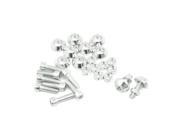 Unique Bargains 10pcs 6mm Thread Dia License Plate Decor Bolts Screws Sliver Tone for Motorcycle