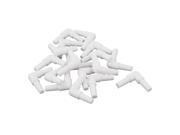 Unique Bargains Aquarium 2 Way Air Line Valve Elbow Tubing Connectors 4.5mm Dia White 18pcs