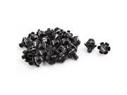 Unique Bargains 25 Pcs Black Flower Design License Plate Frame Bolts Screws 8mm for Motorcycle