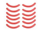 Unique Bargains Rubber Eyelash Curler Refill Cushion Pad Replacement Red 12 Pcs