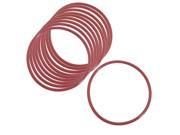 Unique Bargains 10 Pcs 47mm x 2mm Rubber O ring Oil Seal Sealing Ring Gaskets Red