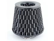 Unique Bargains Black White 3 Inlet Dia Air Intake Round Filter for Vehicle Car