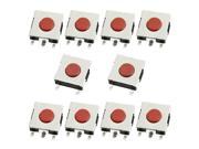 Unique Bargains 10 x Momentary SMD Square Tact Push Button Switch 4 Pin 6x6x2.5mm