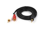 3.5mm 1 8 Stereo Plug Male to 2 RCA Male Audio Jack Extension Cable 1.4M