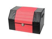 Car Interior Black Red Non woven Foldable Rectangular Storage Box Container