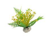Unique Bargains Plastic Plant Flower Aquarium Aquascaping Fish Tank Ornament Green Yellow