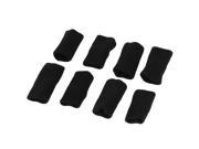 Black Stretchy Basketball Sport Finger Joint Sleeve Protector 8 Pcs