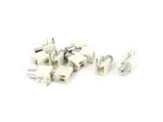 Unique Bargains 10 Pcs PCB Mount 3 Pin Right Angle 1 RCA Female Outlet Socket AV Connector White