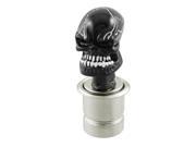 Black Skull Head Style Silver Tone Car Cigarette Lighter Plug