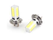 Unique Bargains 2 Pcs H7 White LED 12v COB Chipset High Low Beam Fog Light Lamp Bulbs