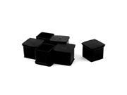 Square Floor Protector Furniture Table Chair Foot Leg End Tip Pad Black 6Pcs